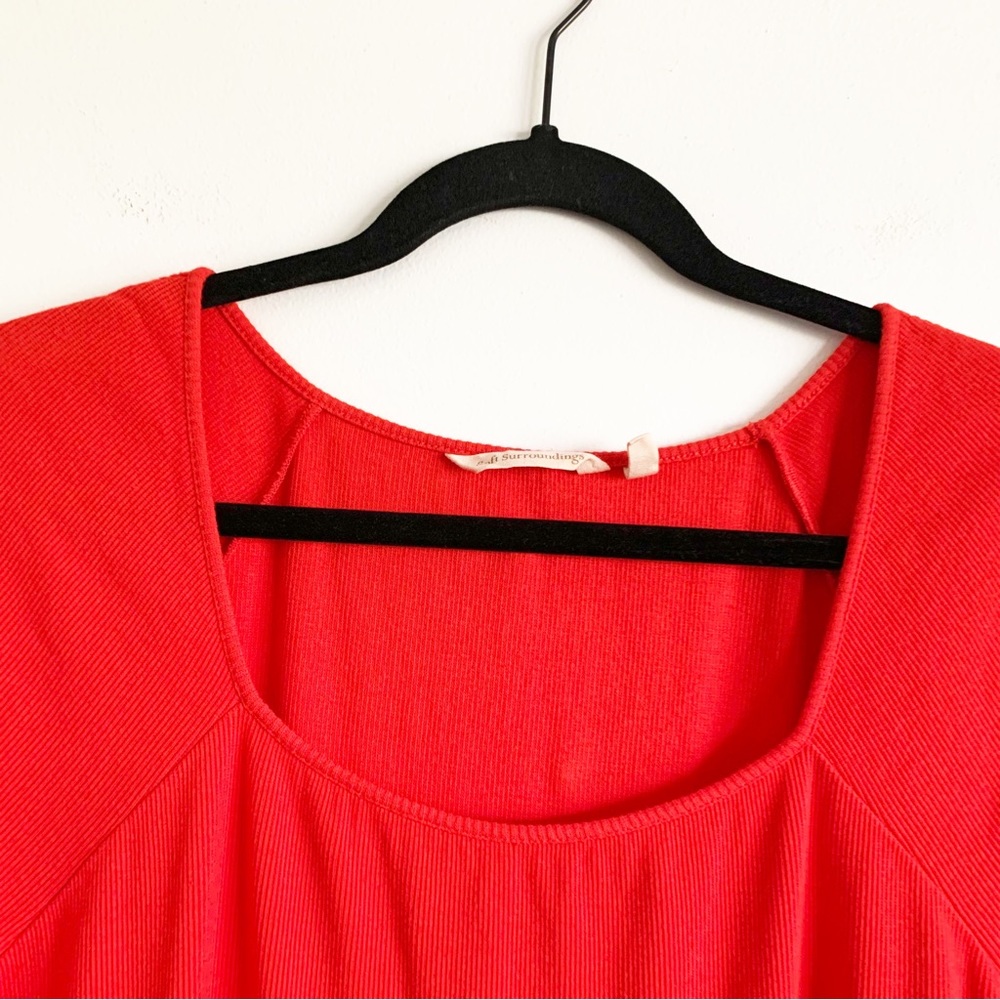 Soft Surroundings Briar Boho Fiery Red Tiered Maxi Dress Large - Picture 9 of 10